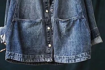 Толстовки, худи: Худи ментолового цвета с принтом Микки Мауса - 600 сом Джинсовая — 15