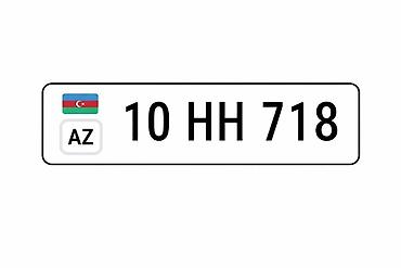 аз авто: Avtomobil nömrə nişanı: 10 HH 718 - Format: Azərbaycan dövlət — 1