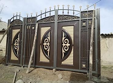 Распашные ворота: Кованные ворота из металла - Тип: распашные уличные ворота с — 4