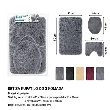 KMT Set prostirka za wc 803860 Opis: Set prostirki za kupatilo pruža