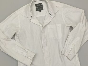 koszula w kratę brązowa: Shirt 12 years, condition - Very good, pattern - Monochromatic, color - White