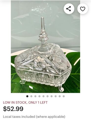 Ostalo posuđe: Bombonijera nova,kristal Zajecar 70te. Bombonijera kristalled — 21