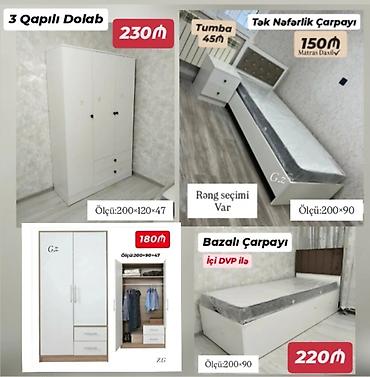 tumbocka: Yataq otağı mebelləri – funksional və ölçüləri göstərilən modellər - — 1