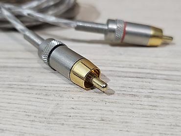 Kablovi i adapteri: Hama Silver Tone - Usmereni RCA činč kabl 1,5m. Vrhunski — 2