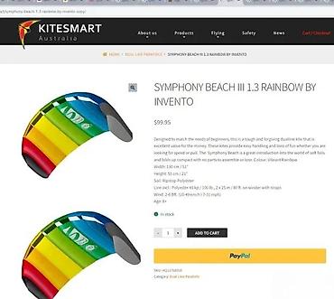 Sport i razonoda: HQ Symphony Beach III 1.3 Rainbow – dvokanalni sportski zmaj (power — 4