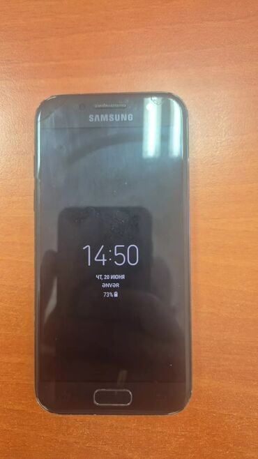 lombard telefon: Samsung Galaxy A3 2017, 2 GB, цвет - Черный, Битый, Сенсорный, С документами