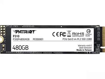 Hard diskovi, eksterni diskovi: Patriot P310 NVMe M.2 SSD – 480 GB - Format: M.2 2280 - Interfejs — 4