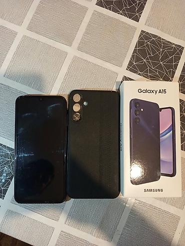 samsung 2011: Samsung Galaxy A15, 128 GB, rəng - Göy, Barmaq izi — 3