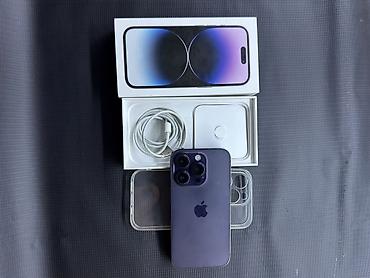 ayfon kreditle: IPhone 14 Pro, 256 GB, Deep Purple, Sənədlərlə, Face ID, Zəmanət — 1