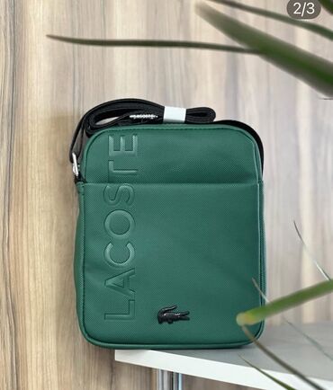 кошелек lacoste: Сумка через плечо Lacoste. - Цвет: тёмно‑зелёный. - Материал