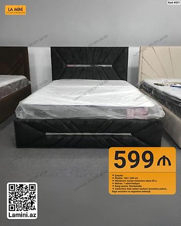 Ev və bağ: Məhsul: Çarpayı Kod: 4431 - Ölçülər: 160 × 200 sm - Mexanizm — 1