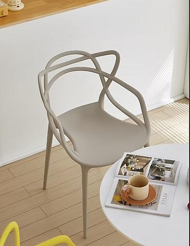 стульчик ikea: Пластиковый стул, Новый, Самовывоз, цвет - Серый — 2