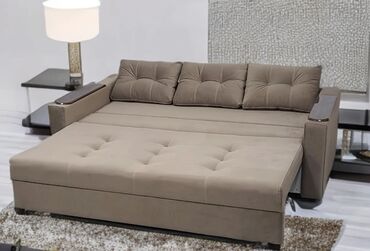 диван спальный: Диван-кровать, цвет - Бежевый, Новый