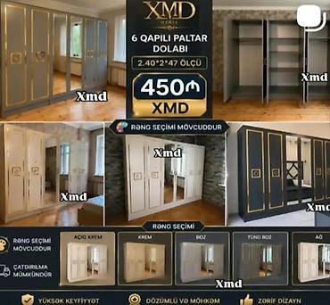 seyf qapilar qiyməti: 1.6 qapılı paltar dolabı – XMD Mebel Ölçü: 2.40 × 2 × 47 Qiymət: 450 — 1