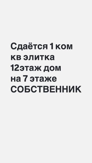 квартиры в кемине: 1 бөлмө, Менчик ээси, Чогуу жашоосу жок, Толугу менен эмереги бар