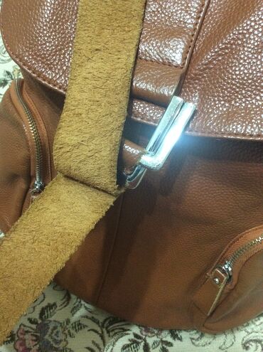 Rukzaklar: Стильный рюкзак из натуральной кожи, цвет рыжий, в отличном состоянии — 10