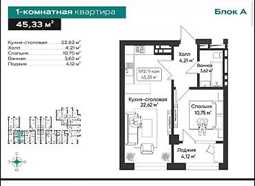 1 бөлмө, 45 м², Туңгуч мкр Элитка, 10 кабат, ПСО (өз алдынча бүтүрүү) lalafo.kg да 1 бөлмө, 45 м², Туңгуч мкр Элитка, 10 кабат, ПСО (өз алдынча бүтүрүү)