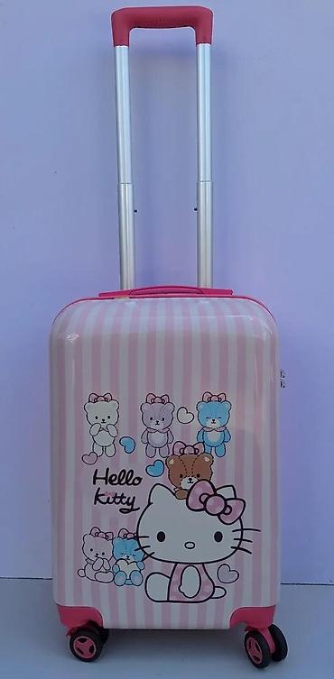 Rančevi, torbe i koferi: Dečji kofer na točkiće – Hello Kitty motiv - Tvrda školjka sa sjajnom — 2