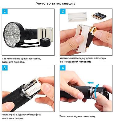 Rasveta: Nova UV lampa sa 100 svećica. Koristi šest AA baterije. Napravljena je — 4