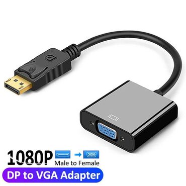 Переходник конвертер Display Port (папа) на VGA (мама) 600сом Доставка