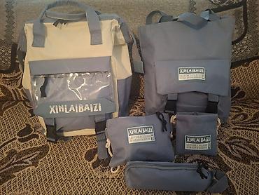 часы токмок: Городской рюкзак XINLAIBAIZI (корейский стиль) - Цвет: голубой с — 5