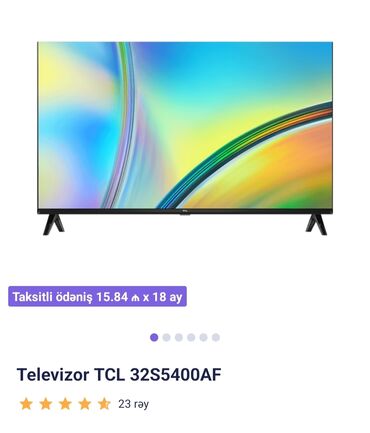 mini box smart tv: Yeni Televizor TCL Led 32" 4K (3840x2160), Ünvandan götürmə