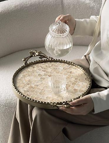 magnolija cena: SİFARİŞLƏ HAZIRLANIR! Изысканный декоративный поднос в скандинавском — 7