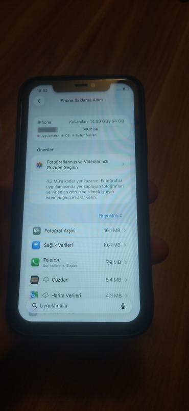 iphone 6s plas: IPhone 11, 64 GB, Ağ, Face ID — 5