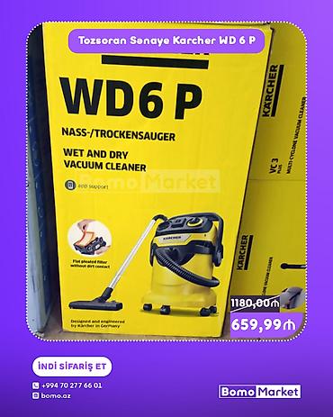Karcher WD 6 P – yaş və quru toz və çirk üçün sənaye tipli tozsoran