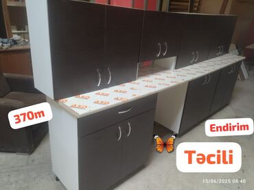 islenmis metbex stolu: Yeni‼️Mətbəxt mebeli 370m 3metr çatdirilma quraşdirilma əlavə ödənişlə