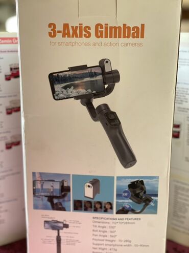 Tulumlar: F10 Pro Max 3-Oxlu Gimbal – smartfonlar və action kameralar üçün Əsas