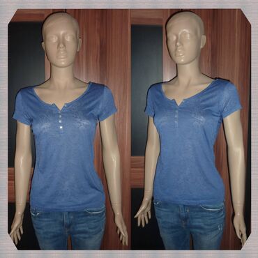 Women's T-shirts and tops: S (EU 36), Polyester, color - Light blue