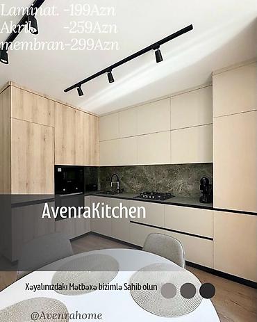 boyama seti: Sifarişlə mətbəx dəsti, Özü çəkən petlələr, Sadə laminat, Kredit var, Pulsuz çatdırılma, Ödənişli çatdırılma, Rayonlara çatdırılma — 4
