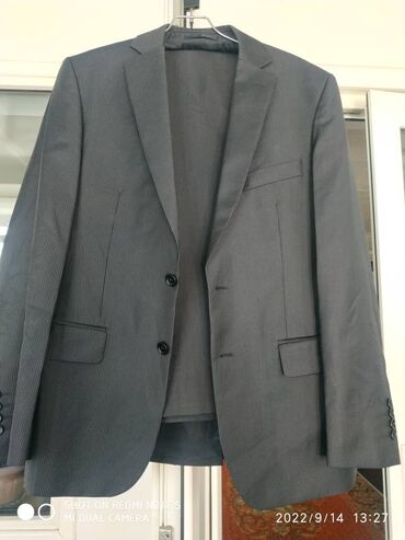 стильные мужские пиджаки: Костюм 3XL (EU 46), цвет - Серый