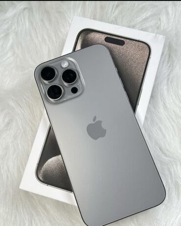 Apple iPhone: IPhone 15 Pro Max, Б/у, 256 ГБ, Серебристый, Зарядное устройство, Защитное стекло, Чехол, 100 %