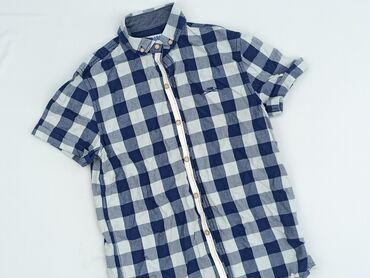 Shirts: Shirt 12 years, condition - Very good, pattern - Cell, color - Blue