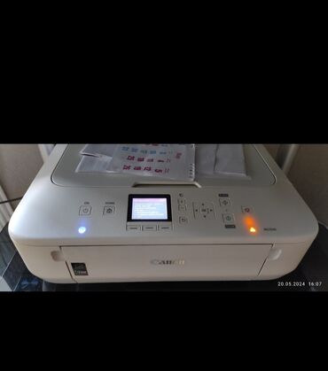 Kompüter və noutbuk aksesuarları: Canon PIXMA TS6250 modeli, ağ rəngdə, mətbəə kağızları üçün nəzərdə