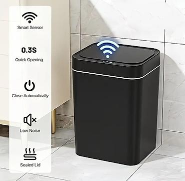 Tullantı qabları: Ağıllı sensorlu zibil qabı – mətbəx, vanna otağı, qonaq otağı və ofis — 1