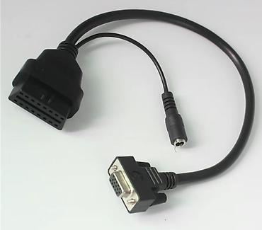 Переходник OBDII 16 пин на лаунч 15 пин. С дополнительным проводком