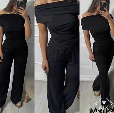 dsquared2 kacket: Komplet majica sa golim ramenima i siroke komotne pantalone na lastis — 8