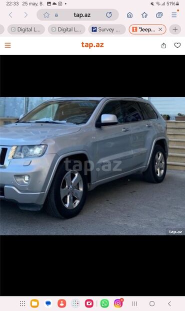 Disk təkərlər: Jeep Grand Cherokee üçün gümüşü rəngli, altı guşəli təkər diskləri