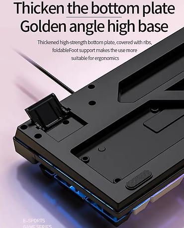 kral games: RGB arxa işıqlı oyun klaviaturası – White ( tək rəng tək model) - — 3