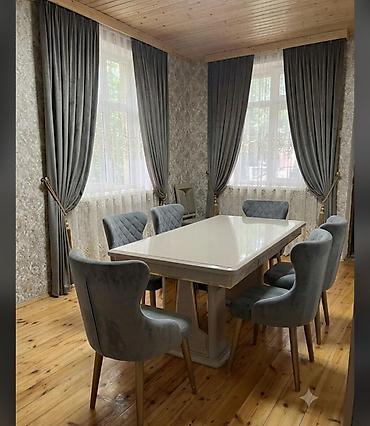 Mebel: Qonaq otağı üçün, İşlənmiş, Açılmayan, Dördbucaq masa, 6 stul — 1