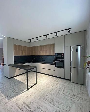 Кухонные гарнитуры: Кухонный гарнитур, цвет - Серый, МДФ — 30