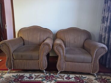 Мебель: Б/у, Классический диван, 2 кресла, Кресло, Диван, Без подьемного механизма, Раскладной