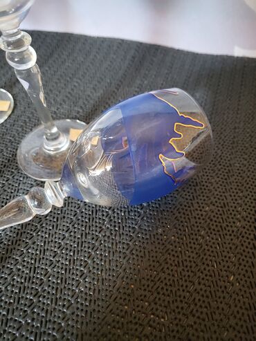 Čaše: Case nove za zestoko pice kristalno staklo,rucno oslikane iz 80ih god — 11