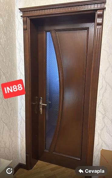 çərçivə satışı: Qonaq otağı üçün İşlənmiş Otaq qapısı 90x220 sm Çərçivə ilə, Zəmanətli, Ünvandan götürmə — 1