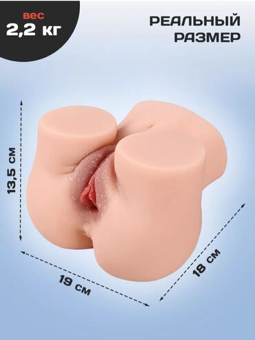 игрушки для взрослых купить: (Под заказ )Мастурбатор реалистичный 18+ с вагиной и анусом - это