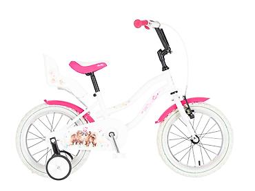 crvene patike: Bicikl kids Visitor Dog 16" 9" v-brake kontra 105-125cm (16") – belo — 2
