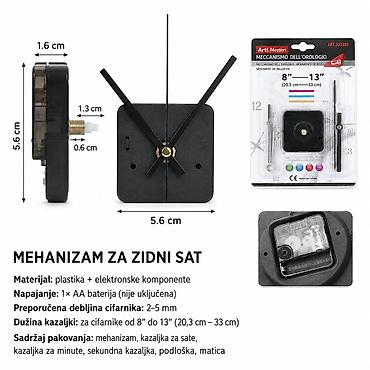 KMT Standardni model premijum pokreta 2001631 Mehanizam za zidni sat